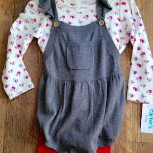 Carter's girls 24 months 3 piece dress set NWT